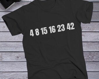 Lost | T-shirt | Numbers | Lost TV Show, 4, 8, 15, 16, 23 and 42