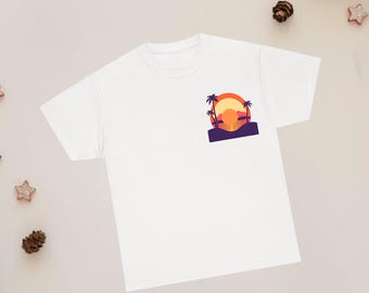 Chemise coucher de soleil d'été, T-shirt de plage de palmiers, Chemise esthétique d'été, T-shirt coucher de soleil, T-shirt Summer Vibes, Chemise de plage, T-shirt de vacances d'été