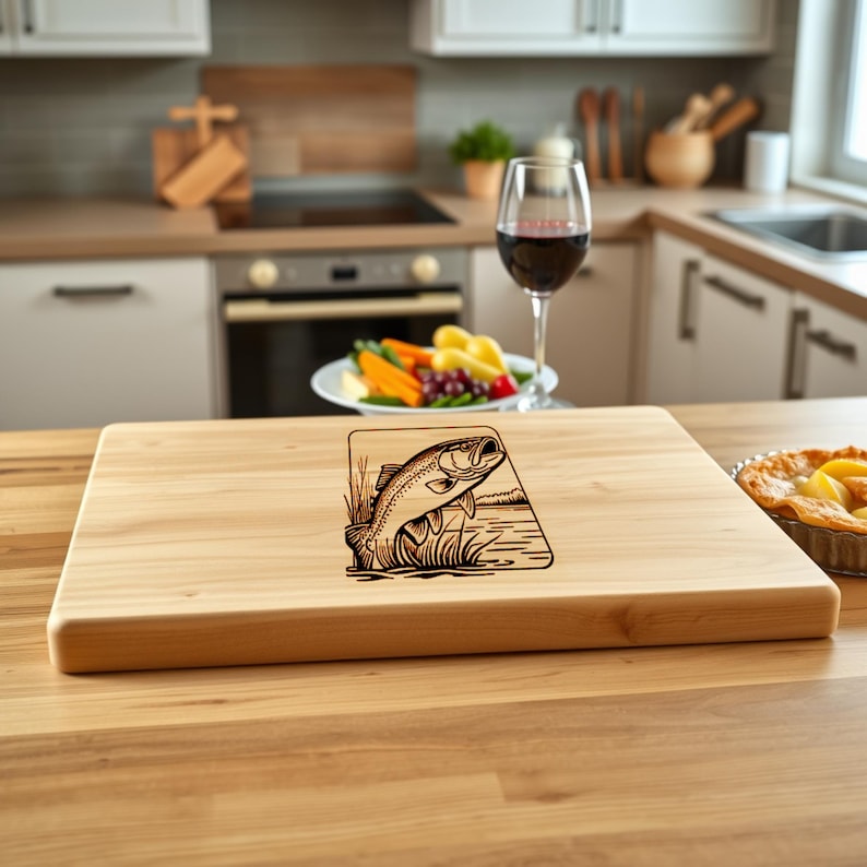 Fishing Theme Wood Burning Pattern, 50 Pack , Template, 512x512 PNG