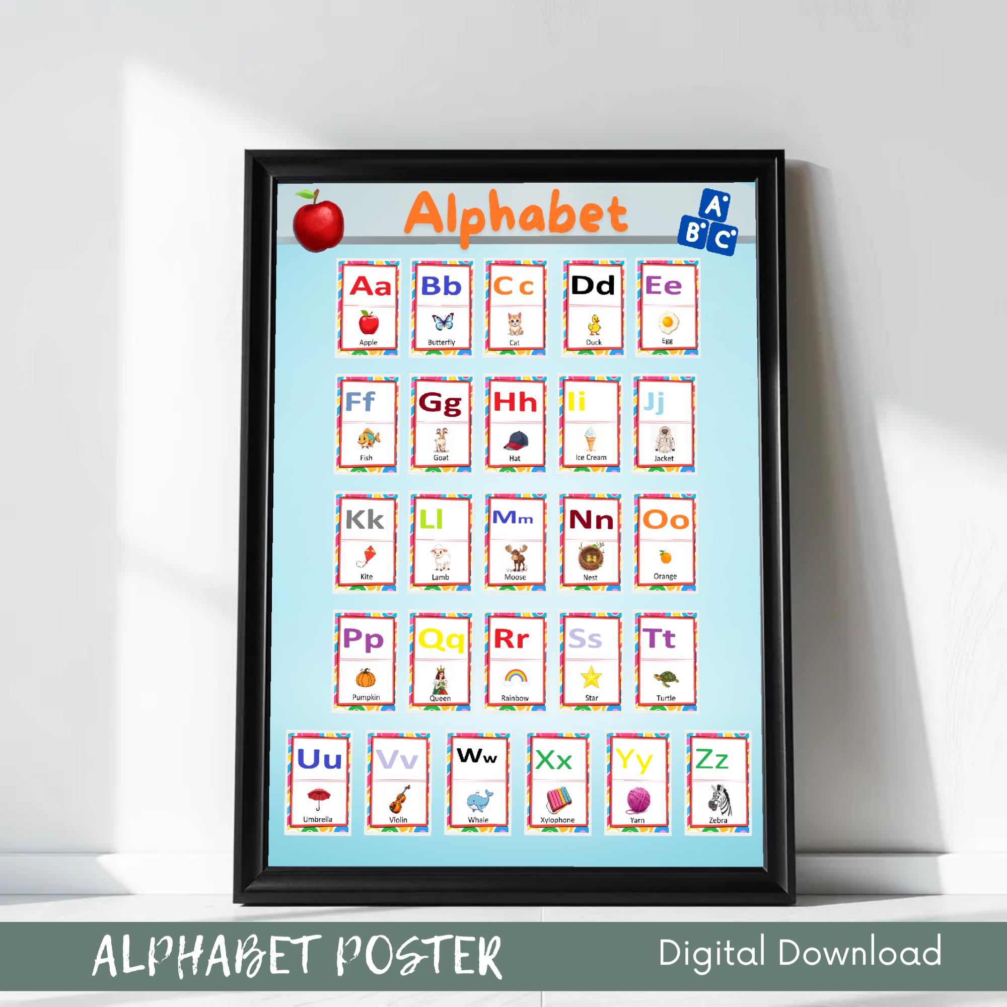 Alphabet Learning Bundle: Flash Cards, Coloring, Tracing (digital ...