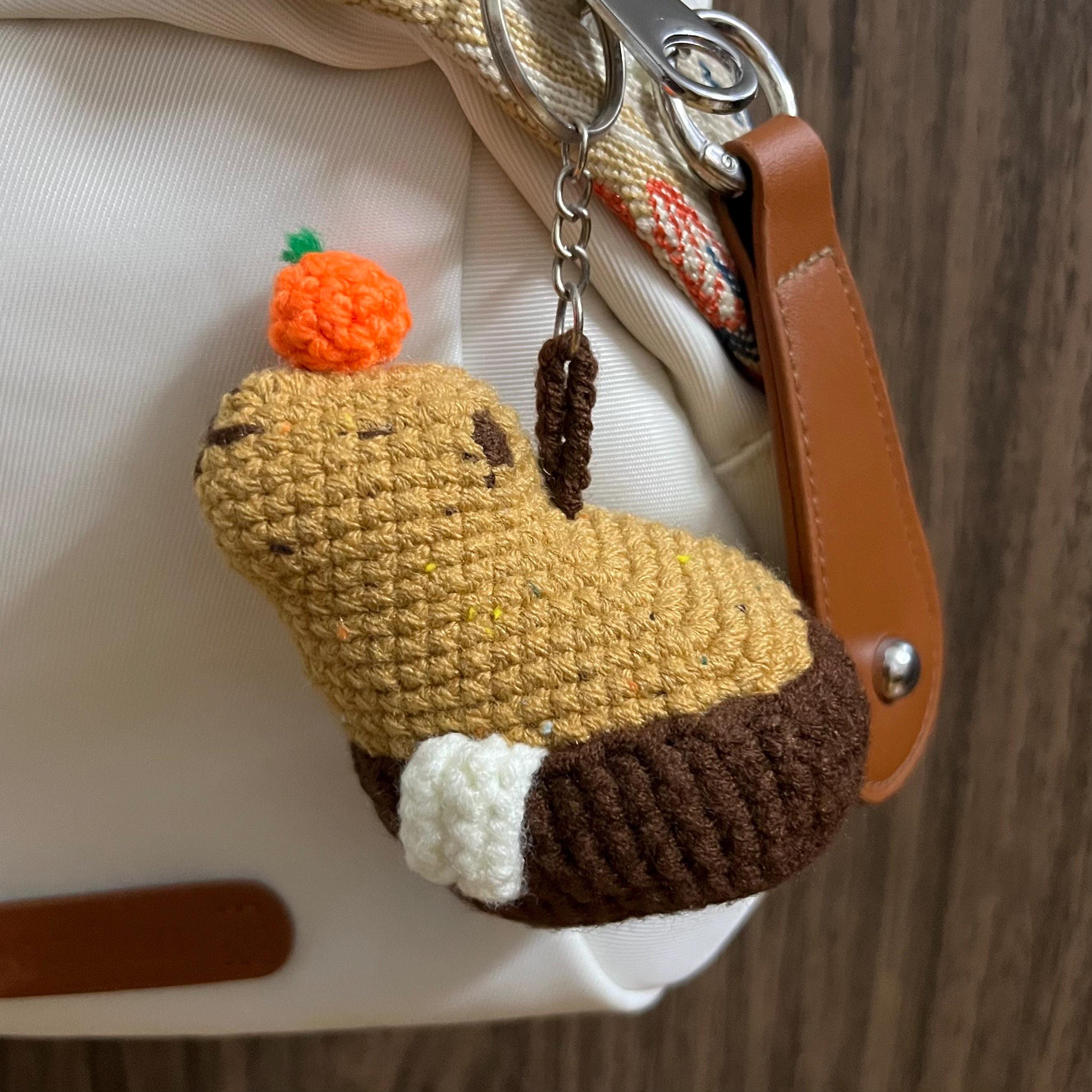 バスタブのかぎ針編みカピバラさん 手作りコットンあみぐるみ