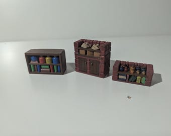 Scatter terrain for tabletop games (Shelves)