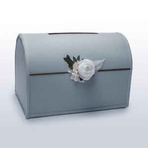 Caja de tarjetas de boda Azul polvoriento Boda suave, Caja de boda Boda azul polvoriento, Personalizada, Caja de tarjetas de boda Boda azul polvoriento, Regalo de boda