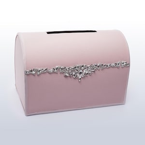 Caixa de cartão Felicidade Rosa blush casamento, Cofrinho Rosa blush casamento, Caixa personalizada, Caixa de cartão para casamento Blush casamento, Presente de aniversário