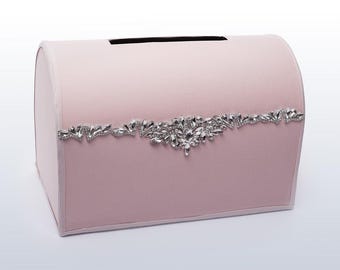 Card box Happiness Pink blush wedding, Money box Pink blush wedding, Personalized box, Card box for wedding Blush wedding, Anniversary gift