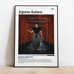 Jujutsu Kaisen Poster, Jujutsu Kaisen Anime Print, Anime Poster, Anime Manga Art Print, Minimalist Poster, Vintage Retro Print