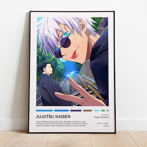 Jujutsu Kaisen Anime Poster: Minimalist Retro Art Print
