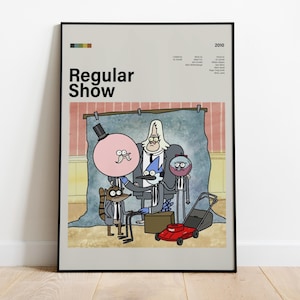 Regular Show, Regular Show Poster, Minimalist Poster, Vintage Retro Wall Decor, Flexible Sizes, Epic Tv Series Poster