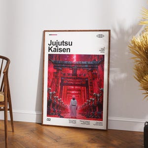 Jujutsu Kaisen Anime Poster: Minimalist Manga Art Print