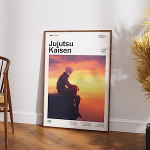 Jujutsu Kaisen Anime Poster: Minimalist Manga Art Print
