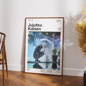 Jujutsu Kaisen Anime Poster: Minimalist Manga Art Print