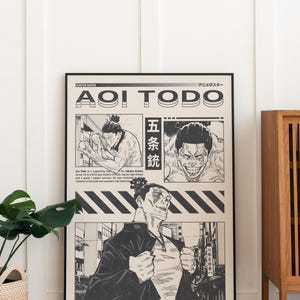 Jujutsu Kaisen Poster, Jujutsu Kaisen Anime Print, Anime Poster, Anime Manga Art Print, Minimalist Poster, Vintage Retro Print