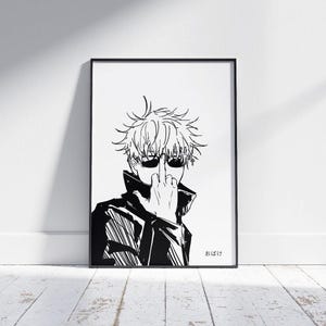 Jujutsu Kaisen Poster, Jujutsu Kaisen Anime Print, Anime Poster, Anime Manga Art Print, Minimalist Poster, Vintage Retro Print