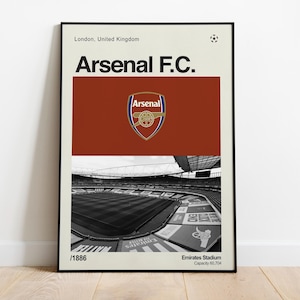 Póster del Arsenal, póster de fútbol del Emirates Stadium, póster deportivo para dormitorio, arte mural