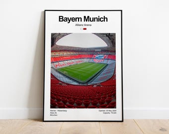 Affiche Personnalisée FC Bayern Munich - Allianz Arena - Poster Déco