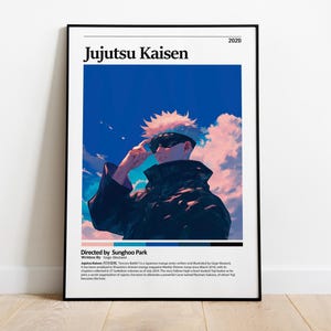 Jujutsu Kaisen Poster, Jujutsu Kaisen Anime Print, Anime Poster, Anime Manga Art Print, Minimalist Poster, Vintage Retro Print