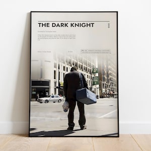 The Dark Knight Poster, The Dark Knight Print, Retro Plakat, minimalistische Kunst, Vintage Plakat, Filmplakat