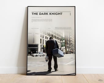 The Dark Knight Movie Poster: Minimalist Retro Art Print