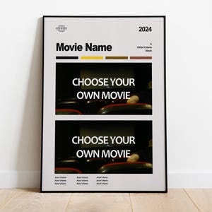 Custom Movie Poster, Custom Poster Print, Personalized Movie Poster, Customize Movie Poster, Personalized Movie Print