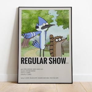 Regular Show, Regular Show Poster, Digitaldruck, Minimalistisches Plakat, Episches Tv-Serienplakat