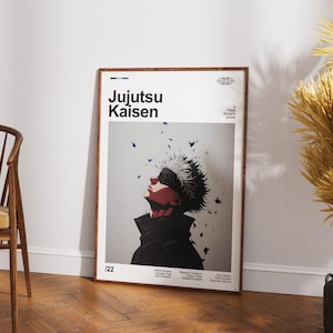 Jujutsu Kaisen Anime Poster: Minimalist Manga Art Print