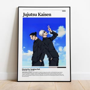 Jujutsu Kaisen Anime Poster: Minimalist Retro Art Print