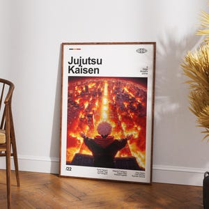 Jujutsu Kaisen Anime Poster: Minimalist Manga Art Print