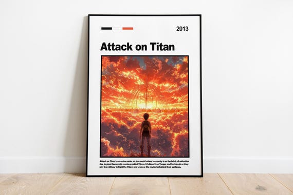 Attack on Titan Wall Art: Retro Minimalist Anime Print - Etsy