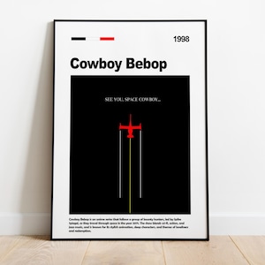 Cowboy Bebop Movie Poster: Mid-Century Minimalist Art Print