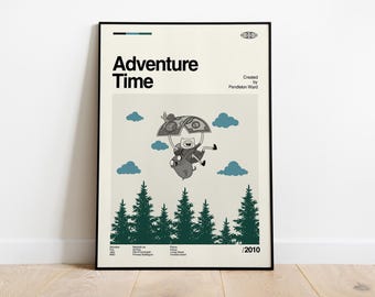 Äventyrsdags-poster: Minimalistisk retrokonsttryck