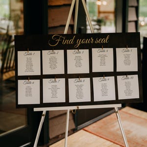 Wedding Seating Assignment Chart