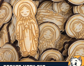 Pocket Mary SVG, Mini Mary Laser File, Glowforge Ready, Christian SVG, Faith Gift, Laser Cut File, Inspirational SVG, Pocket Blessing