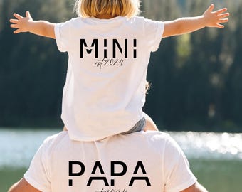 Personalized Daddy and Me Matching Shirt, Custom Papa Mini Outfit, Father Child Matching Shirts, Dad and Kid Shirt, First Father's Day Gift