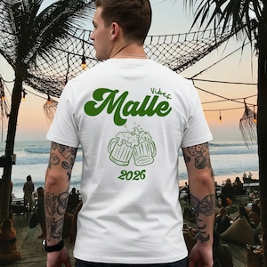 Camicia personalizzata Maiorca 2026 – Outfit Maiorca per uomo e donna, camicia girocollo coordinata, completo per addio al celibato/nubilato, camicia per feste e vacanze, atmosfera maiorchina