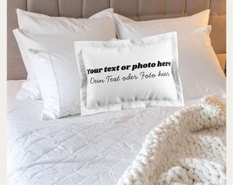 Personalized Pillow Cover with Photo or Text, Custom Cushion, Memory Pillow Gift, Photo Pillow for Couples, Family & Pets