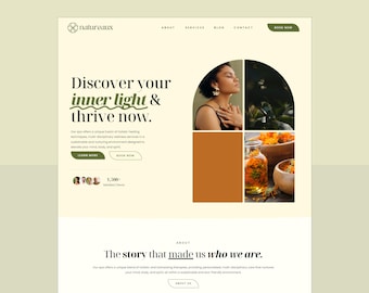 Wellness Studio Elementor PRO Template Kit: Yoga, Spa, Alternative Medicine, Wellness Coach Website