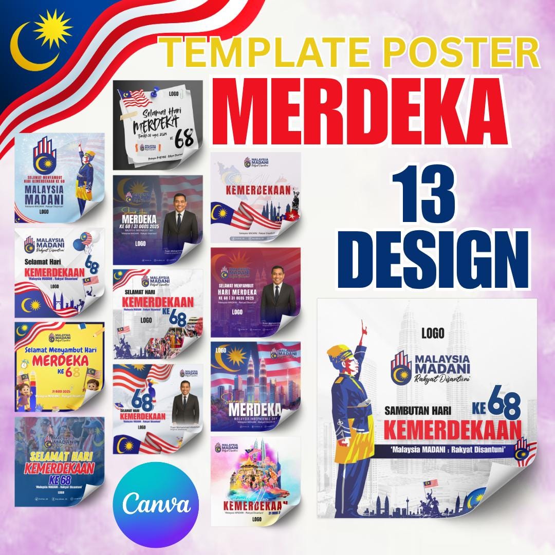 Template Frame Merdeka POSTER MERDEKA | 13 DESIGN Template - Etsy Canada