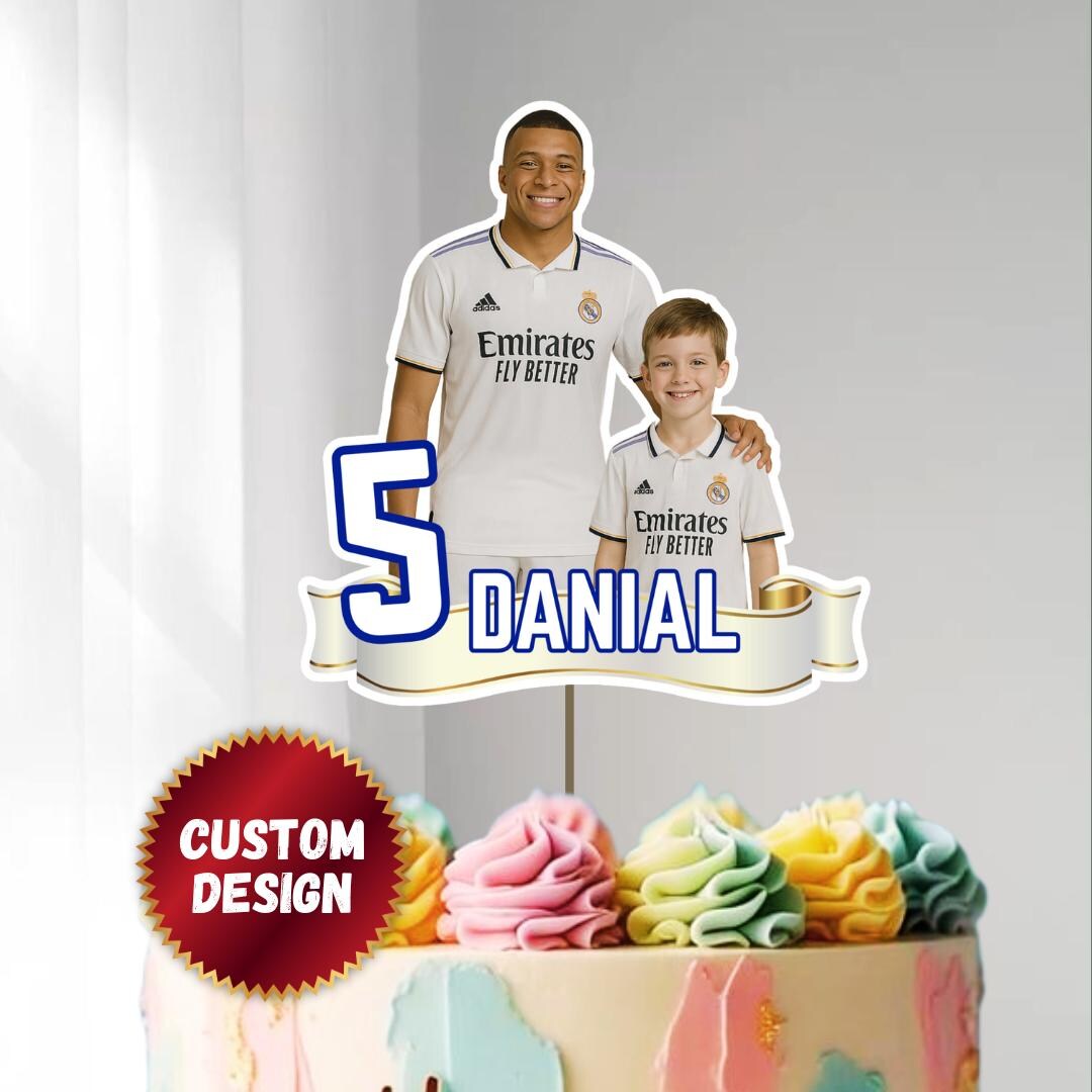 Kylian Mbappe Cake Topper: Personalisiertes Geburtstagsdesign (Digital ...