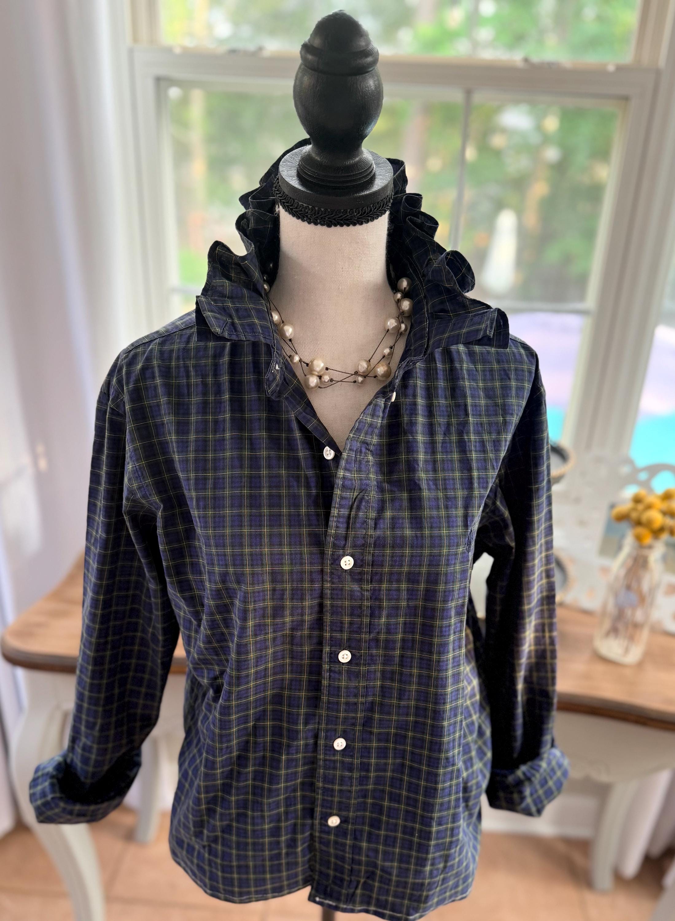 【希少 レア】RALPH LAURENT RUFFLED SHIRTS Vintage Ralph Lauren Cotton Ruffle Shirt - Raleigh Vintage