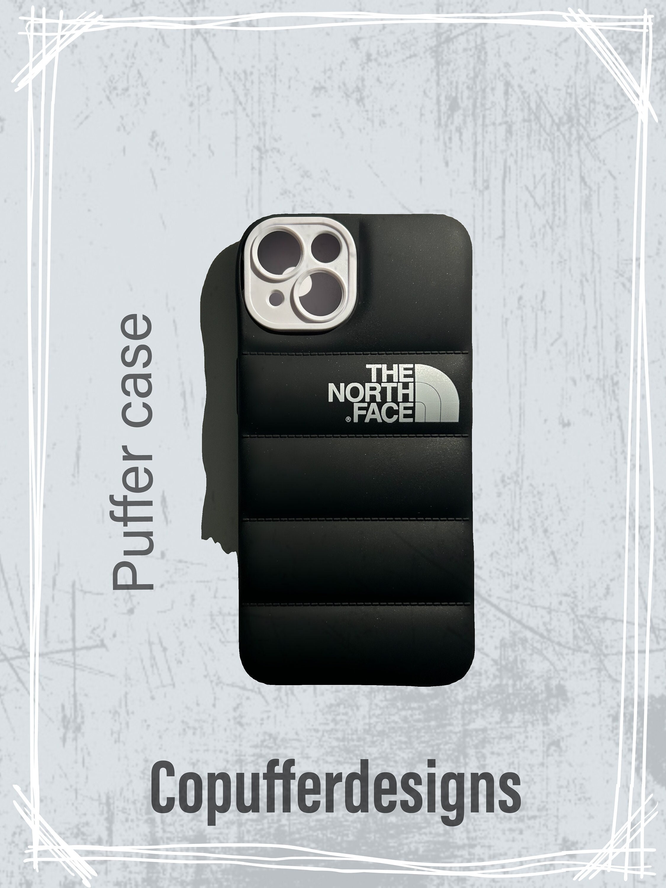 THE NORTH FACE iPhone用ソフトケース Amazon.com: North Face i Phone Case, Black Puffy Design