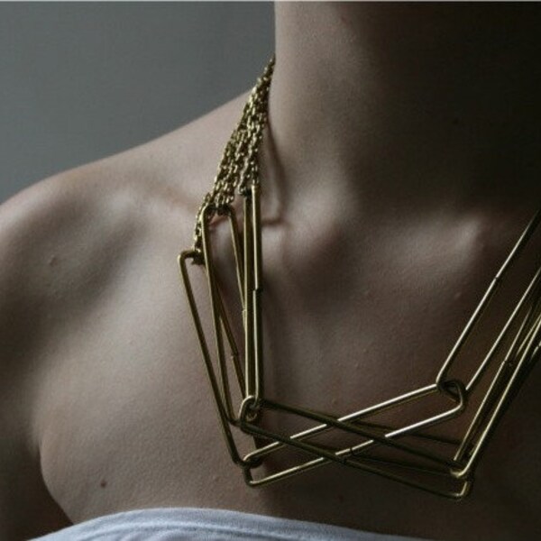 Stacked Rectangle Necklace