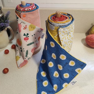 Papel de cozinha reutilizável divertido e original, acessórios de desperdício zero, presente ecológico sustentável, cozinha sustentável, guardanapo de pano