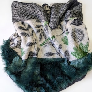 Bufanda triangular envolvente, pañuelo, estola invierno polar suave, bufanda cruzada