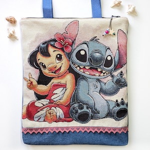 Canvas Main Squeeze, Shoulder Bag, Funny Bag, Tote, Canvas Tote, Funny bag Lilo & Stitch, Shoulder Bag &quot;Disney&quot; &quot;Lilo and Stitch&quot; &quot;Stich&quot;
