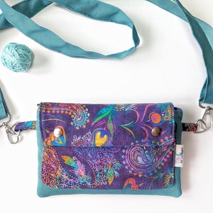 Bandolera bolso de hombro, cartera de mano, bolso de mano pequeño, monedero funda móvil, bolso de mano con 4 bolsillos y correa