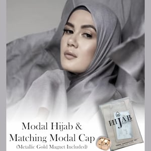 Modal Hijab Modal Cap Modal Hijab Set Magnet Hijab Modal Woven Hijab Modal Scarf Modal Hijab Cap set Dubai hijab Emirati hijab gift Set