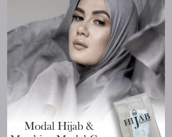 Modal Hijab Modal Cap Modal Hijab Set Magnet Hijab Modal Woven Hijab Modal Scarf Modal Hijab Cap set Dubai hijab Emirati hijab gift Set