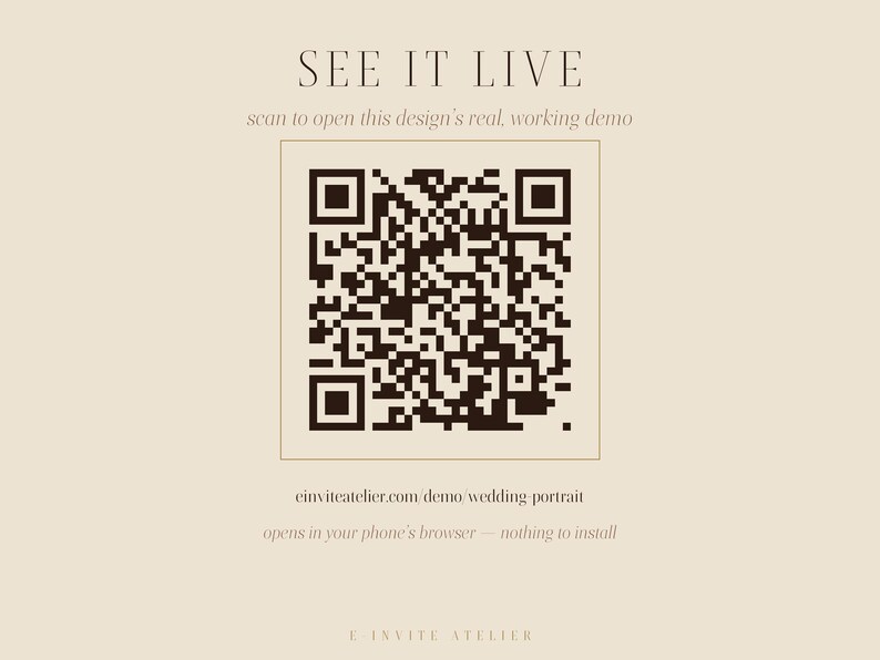 Photo Wedding Invitation Website | Interactive Digital Invite with RSVP, Countdown | Your Portrait Full Screen, Modern image 6