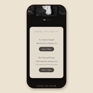 Photo Wedding Invitation Website | Interactive Digital Invite with RSVP, Countdown | Your Portrait Full Screen, Modern image 5
