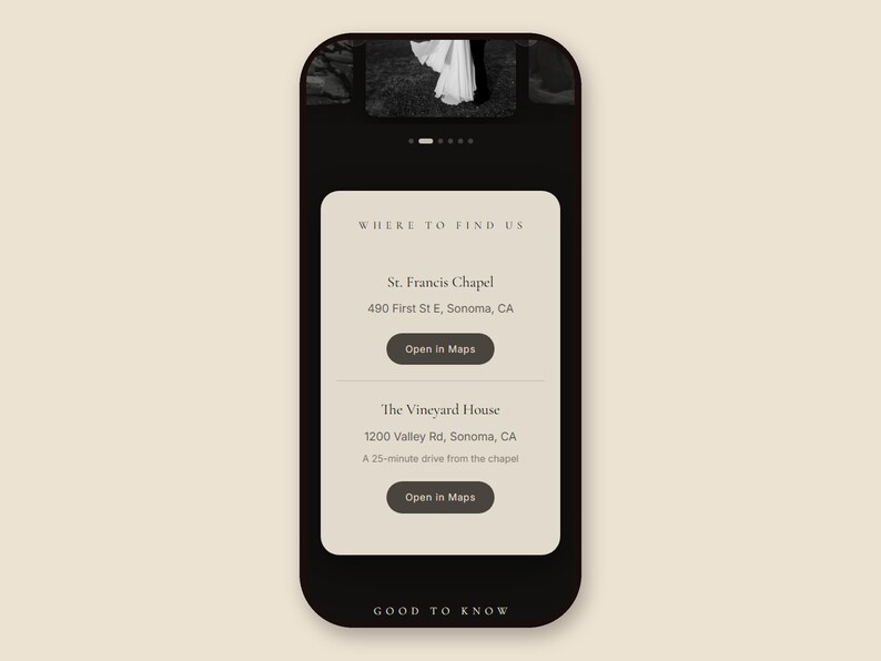 Photo Wedding Invitation Website | Interactive Digital Invite with RSVP, Countdown | Your Portrait Full Screen, Modern image 5